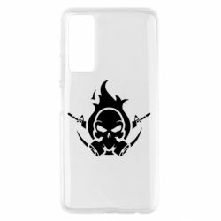 Чехол для Huawei P Smart 2021 Skull with weapons - PrintSalon