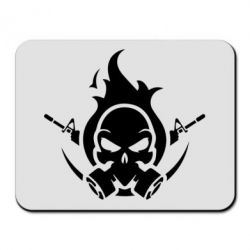 Коврик для мыши Skull with weapons - PrintSalon