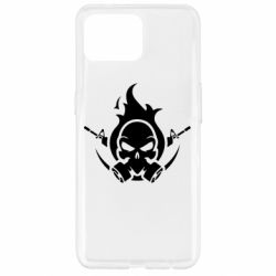 Чехол для Oppo Reno 4 Lite Skull with weapons - PrintSalon