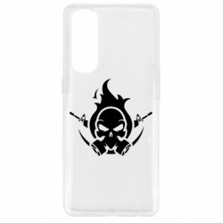 Чехол для Oppo Reno 4 Pro Skull with weapons - PrintSalon