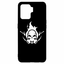 Чехол для Oppo Reno 5 Lite Skull with weapons-PrintSalon Чехол для Oppo Reno 5 Lite Skull with weapons