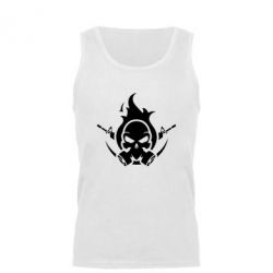 Мужская майка Skull with weapons - PrintSalon