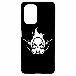 Чехол для Xiaomi Poco F3/K40 Skull with weapons - PrintSalon