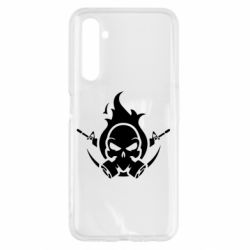 Чехол для Realme 6 Skull with weapons - PrintSalon