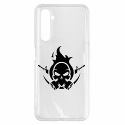 Чехол для Realme 6 Pro Skull with weapons - PrintSalon