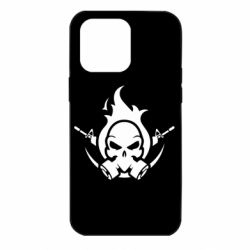 Чехол для iPhone 14 Pro Max Skull with weapons - PrintSalon