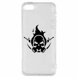 Чехол для iPhone5/5S/SE Skull with weapons - PrintSalon
