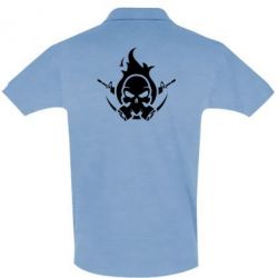 Мужское поло Skull with weapons - PrintSalon