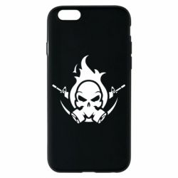 Чехол для iPhone 6/6S Skull with weapons - PrintSalon