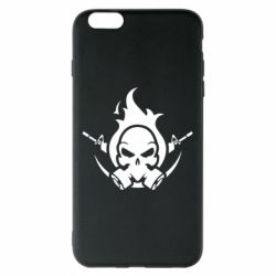 Чехол для iPhone 6 Plus/6S Plus Skull with weapons - PrintSalon