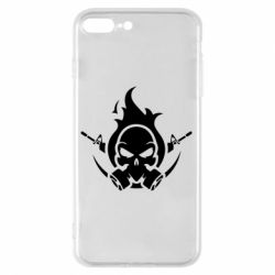 Чехол для iPhone 8 Plus Skull with weapons - PrintSalon