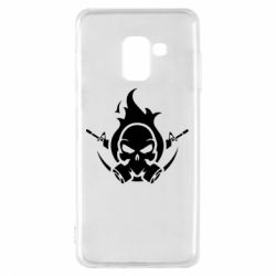 Чехол для Samsung A8 2018 Skull with weapons - PrintSalon