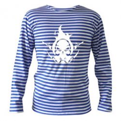 Тельняшка с длинным рукавом Skull with weapons - PrintSalon