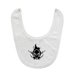 Слюнявчик  Skull with weapons - PrintSalon