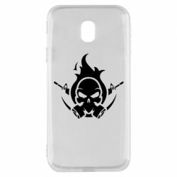 Чехол для Samsung J3 2017 Skull with weapons - PrintSalon