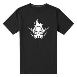 Мужская футболка премиум Skull with weapons - PrintSalon