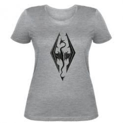 Жіноча футболка Skyrim Logo 3D - PrintSalon