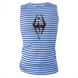 Майка-тільняшка Skyrim Logo 3D - PrintSalon