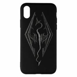 Чохол для iPhone X/Xs Skyrim Logo 3D - PrintSalon