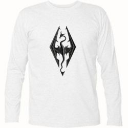 Футболка з довгим рукавом Skyrim Logo 3D