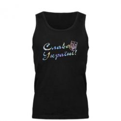 Майка чоловіча Слава Україні з гербом Голограма