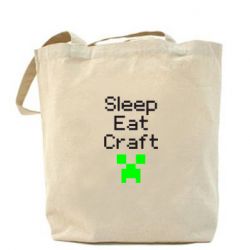 Эко-сумка Sleep,eat, craft - PrintSalon