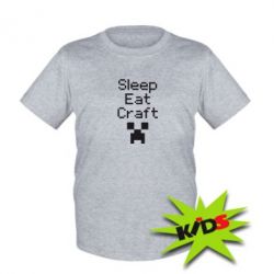 Детская футболка Sleep,eat, craft - PrintSalon