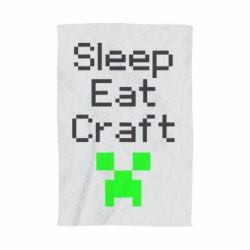 Полотенце с принтом Sleep,eat, craft - PrintSalon
