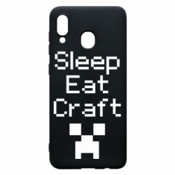Чехол для Samsung A30 Sleep,eat, craft - PrintSalon