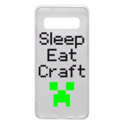 Чехол для Samsung S10 Sleep,eat, craft - PrintSalon