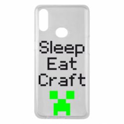 Чехол для Samsung A10s Sleep,eat, craft - PrintSalon