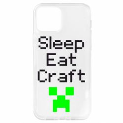 Чехол для iPhone 12 Pro Sleep,eat, craft - PrintSalon