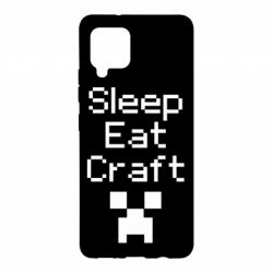Чехол для Samsung A42 5G Sleep,eat, craft - PrintSalon