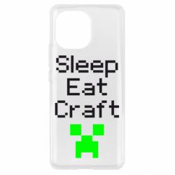 Чехол для Xiaomi Mi11 Sleep,eat, craft - PrintSalon