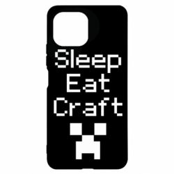 Чехол для Xiaomi Mi11 Lite Sleep,eat, craft - PrintSalon