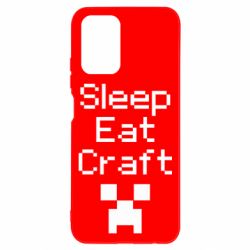 Чехол для Xiaomi Redmi Note 10 Sleep,eat, craft - PrintSalon