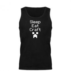 Мужская майка Sleep,eat, craft - PrintSalon