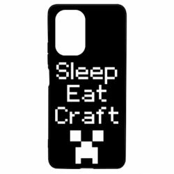 Чехол для Xiaomi Poco F3/K40 Sleep,eat, craft - PrintSalon