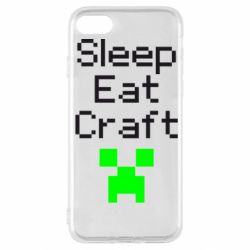 Чехол для iPhone SE 2022 Sleep,eat, craft - PrintSalon