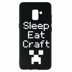 Чехол для Samsung A8+ 2018 Sleep,eat, craft - PrintSalon