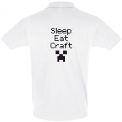Мужское поло Sleep,eat, craft