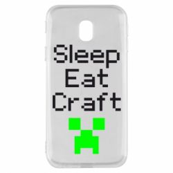 Чехол для Samsung J3 2017 Sleep,eat, craft - PrintSalon