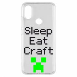 Чехол для Xiaomi Mi A2 Sleep,eat, craft - PrintSalon