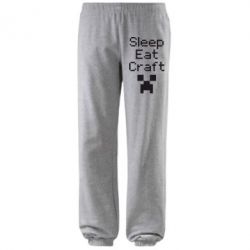 Штаны Sleep,eat, craft - PrintSalon