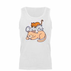 Мужская майка Sleeping cats - PrintSalon