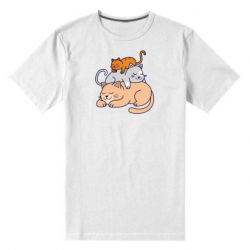 Мужская футболка премиум Sleeping cats - PrintSalon