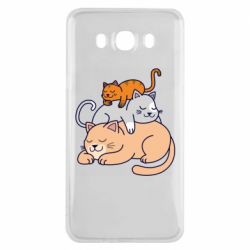 Чехол для Samsung J7 2016 Sleeping cats - PrintSalon