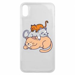 Чехол для iPhone Xs Max Sleeping cats - PrintSalon