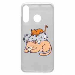Чехол для Huawei P30 Lite Sleeping cats - PrintSalon