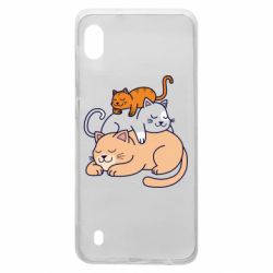 Чехол для Samsung A10 Sleeping cats - PrintSalon